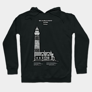 Big Sable Point Light Lighthouse - Michigan - ADpng Hoodie
